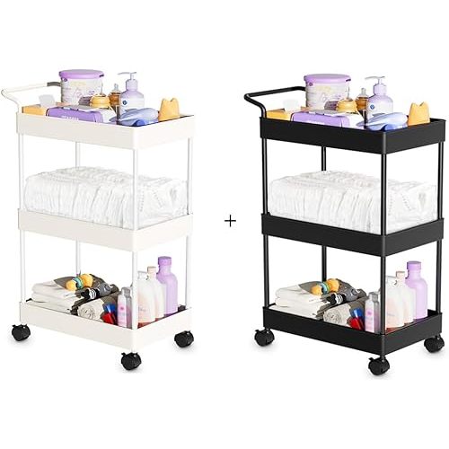 Baby Diaper Caddy, Plastic Diaper Storage Caddy Organizer for Changing Table & Crib