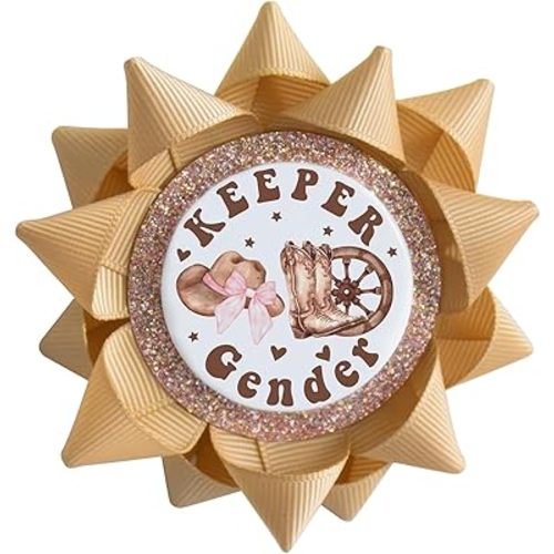 Western Cowboy Keeper of The Gender for Gender Pin Party Decorations, Boy or Girl Gender Reveal for Baby Shower Party/Gender Reveal Party/Pink and Blue for Gender Reveal Party Supplies