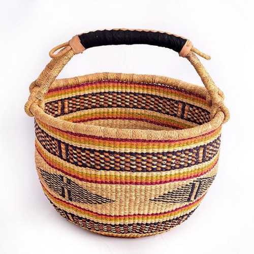Handwoven Bolga shopping Basket | Ghana Market Shopper| firewood collection