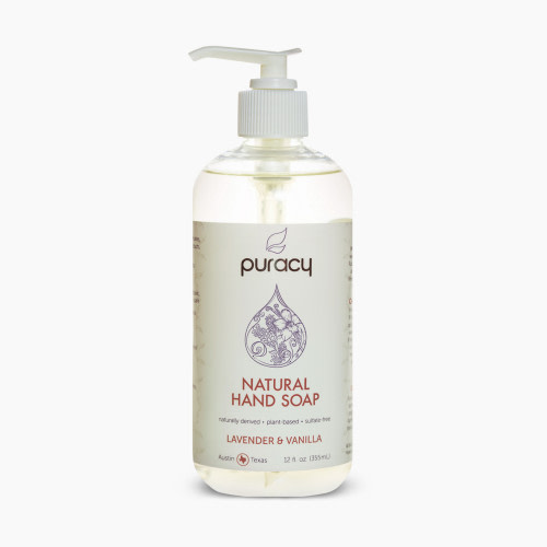 Puracy Natural Liquid Hand Soap - Lavender & Vanilla, 12 oz