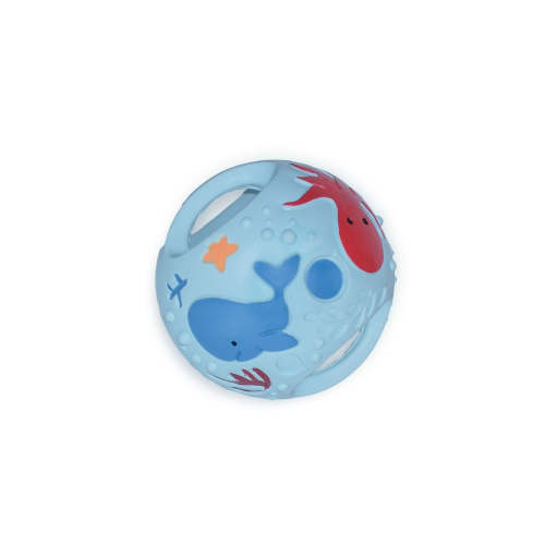 Tikiri My First Grabbing Ball Natural Rubber Toy - Ocean Blue