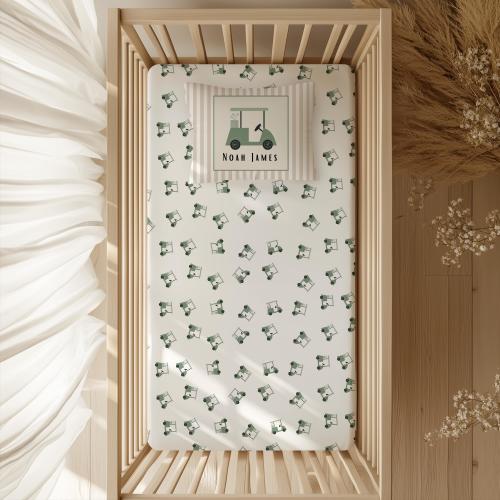 Golf crib sheet nursery decor golfing theme baby golf nursery decor