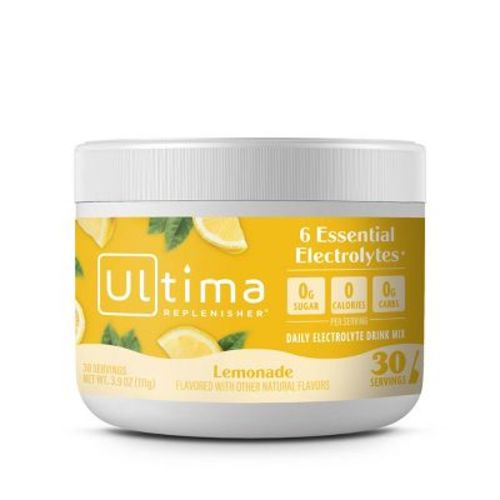 Ultima Replenisher Daily Hydration Electrolyte Drink Mix - Lemonade - 30 Servings - 3.9oz: Plant-Based, Vegan, Non-GMO Project Verified