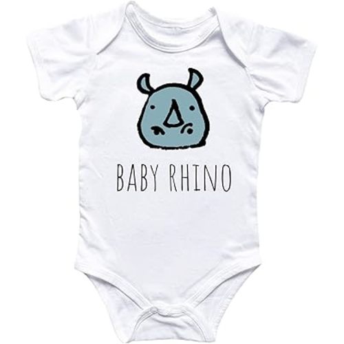 Rhino Safari - Baby Boy Girl Clothes Infant Bodysuit Funny Cute Newborn