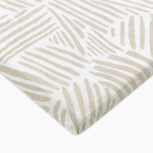 babyletto All-Stages Bassinet Sheet - Oat Stripe
