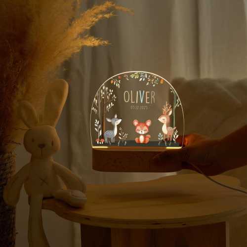 Custom night light baby with name, acrylic baby night lamp personalized, kid night light, baby shower gift, christening gift, bedroom lamp