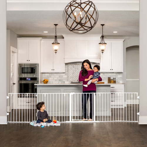 Regalo 2-in-1 Super Wide 6-Panel Baby Safety Gate & Play Yard, Wall Mount, Adjustable, 6–24 Months