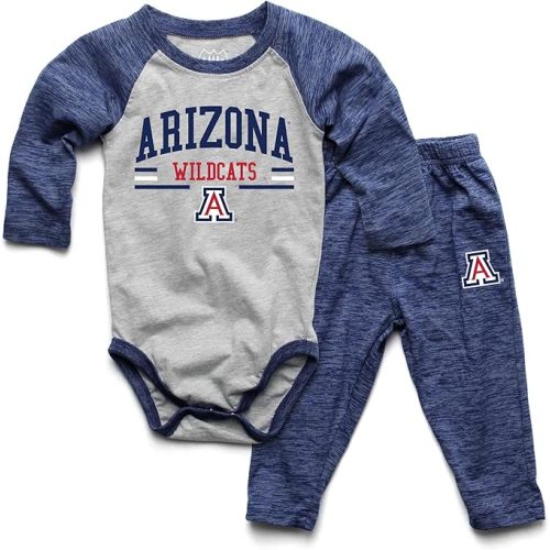Wes and Willy Baby College Sports Fan Long Sleeve One Piece and Pant Set
