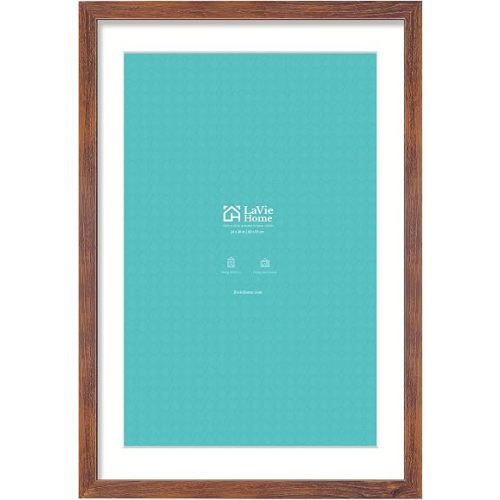 24 x 36 Picture Frame Brown Poster Frame,Display Pictures 20x30 with Mat or 24x36 Without Mat, Stable and Sturdy Frame and Polished Plexiglass, Suitable for wall decoration(1 Pack)