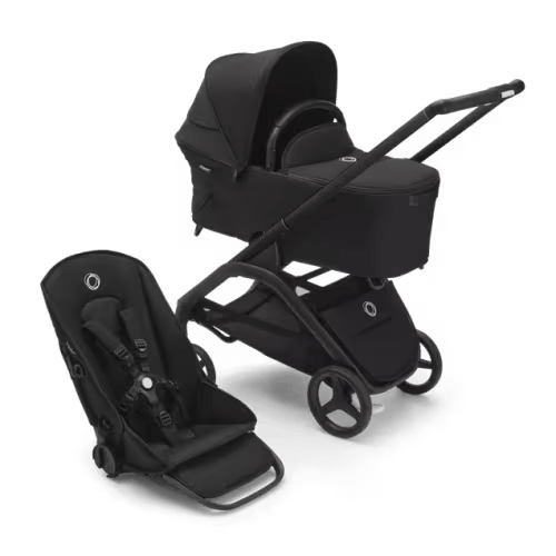 Bugaboo Dragonfly 2-in-1 stroller midnight black sun canopy, midnight black fabrics, black base | Bugaboo