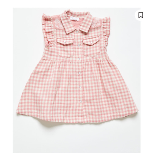 Angel Dear Infant Girls' Plaid Print Sleeveless Snap Western Dress