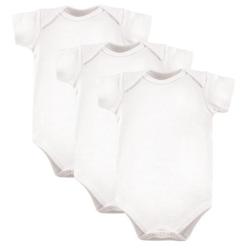 Luvable Friends Cotton Bodysuits 3pk, White