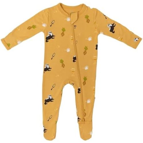 KYTE BABY Unisex Zipper Closure Footies, Rayon Made From Bamboo, 0-24 Months
