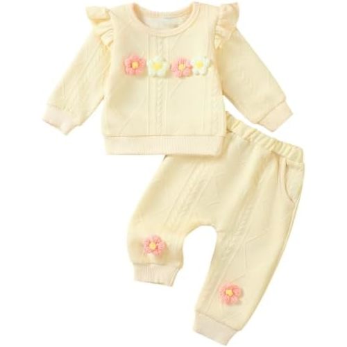 Jecson Baby Girl Clothes Toddler Sweatsuit Infant Girls Outfits Set 0-3Y