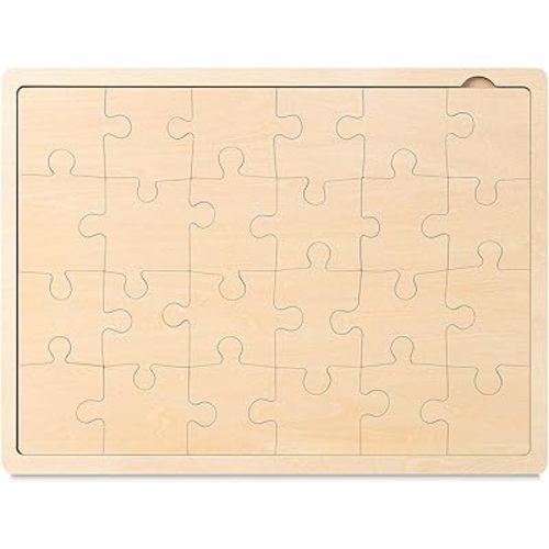 Mr. Pen- Blank Wooden Puzzle, 24 Pieces, 11.8" x 8.8", Wooden Blank Puzzles to Draw on