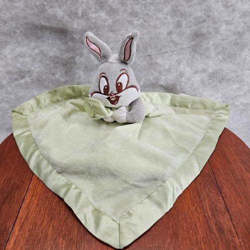 Baby Looney Tunes Bugs Bunny Lovey Security Blanket Pal Green Satin
