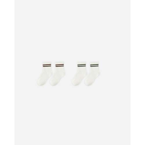 Stripe Socks, Set of 2 || Brown + Green Stripe – Rylee + Cru