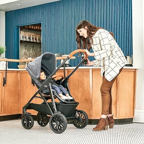 Chicco Corso LE Modular Travel System, Corso LE Stroller with KeyFit 35 Infant Car Seat and Base, Stroller and Car Seat Combo, Infant Travel System | Veranda/Grey