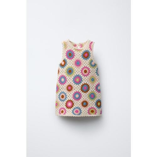 CROCHET KNIT DRESS - Multicolored | ZARA United States