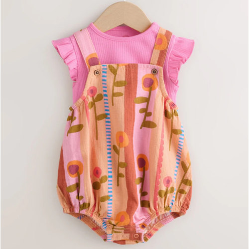 Buy Pink Bright Bloomer Baby Romper with Bodysuit Set 2 Piece (0mths-2yrs) from Next USA