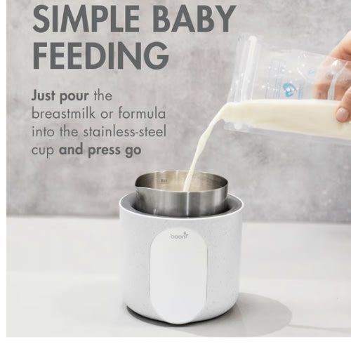 Boon Tempro Direct Heat Breastmilk Warmer - Retains Nutrients in Baby Formula and Breastmilk - Quick Liquid Warmer with Real Time Temp Reading - Breastfeeding Essentials