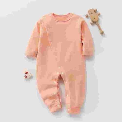 Ovbmpzd Cotton Toddler Pajamas Long Sleeve Plush Orange Pajamas Solid Cozy Baby Onesie 3-6 Months