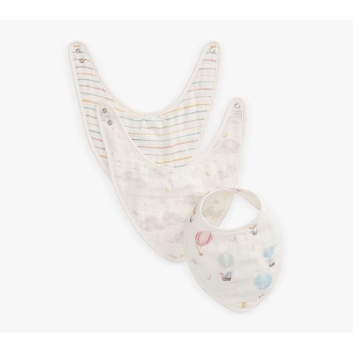 Hot Air Balloon Organic Muslin Bibs & Burp Cloths | Pottery Barn Kids
