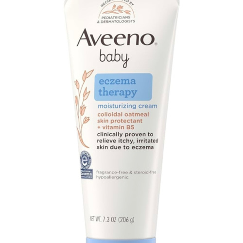 Aveeno Baby Eczema Therapy Moisturizing Cream, Natural Colloidal Oatmeal & Vitamin B5, Baby Eczema Cream for Dry, Itchy, Irritated Skin Due to Eczema, Paraben- & Steroid-Free, 7.3 oz