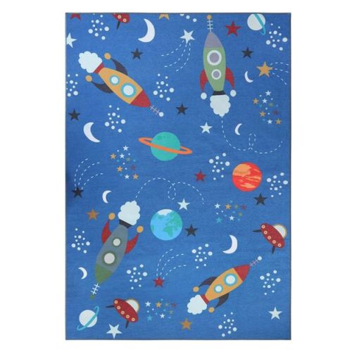 Lil' Flyer Non-Slip Kids Playroom Nursery Washable Indoor Area Rug by Blue Nile Mills