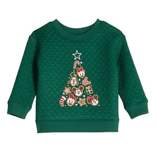 Baby Disney's Mickey Mouse and Friends Quilted Fleece Crewneck Sweater