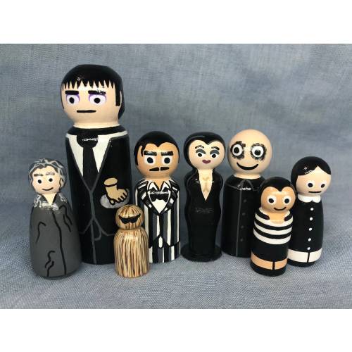 Addams Family Peg Doll Set