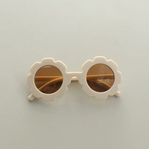 MyKids-USA Kids Boy And Girl Flower Frame Shape Cute Fashion Sunglasses White Average Size (0-12Y)