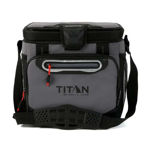 Titan by Arctic Zone 16 Can Zipperless Soft Cooler, Sharkskin Gray
