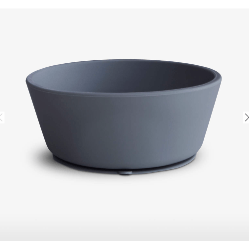 Mushie Blue Suction Silicone Bowl