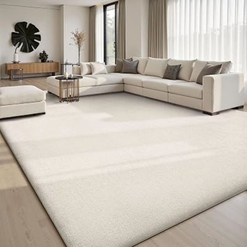 Sour Lemon 8x10 Area Rugs for Living Room Bedroom, Large Carpet White Rug