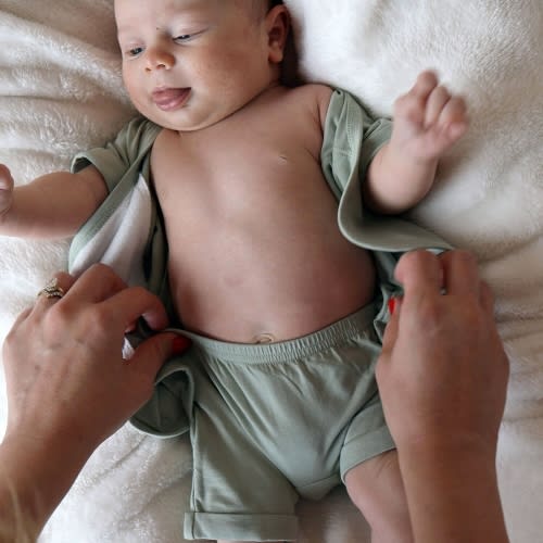 Romper - Avocado – Bonsie Skin to Skin Babywear