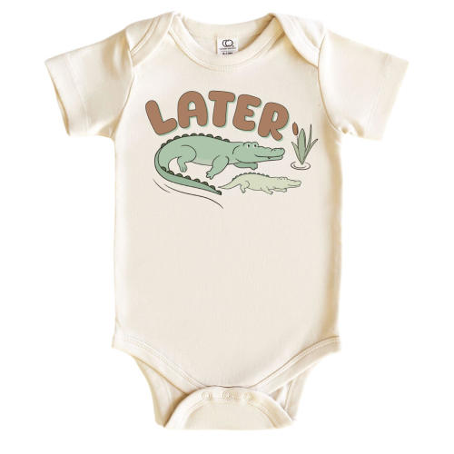 Later Gator Graphic Bodysuit | Natural