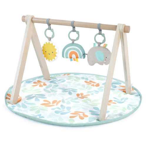 ity by Ingenuity Sun Valley Wooden Toy Arch & Play Mat, For Ages 0-36 Months