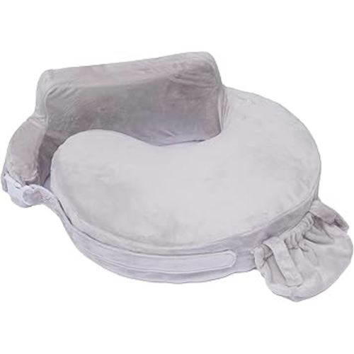 My Brest Friend Super Deluxe Nursing Pillow - Enhanced Comfort & Ergonomic Breastfeeding Pillow for Ultimate Support for Mom & Baby - Adjustable and with Handy Side Pocket, Sandstone
