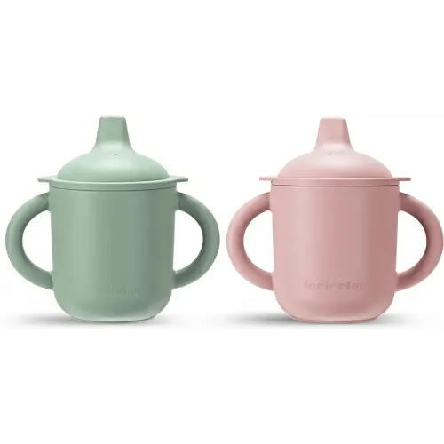 Silicone Baby Sippy Cup, 6-12 Month, 6 Oz, 100% Leak Proof Toddler Cups with Handles, Soft Silicone Spill Proof Spout for infant, Baby Water Cup