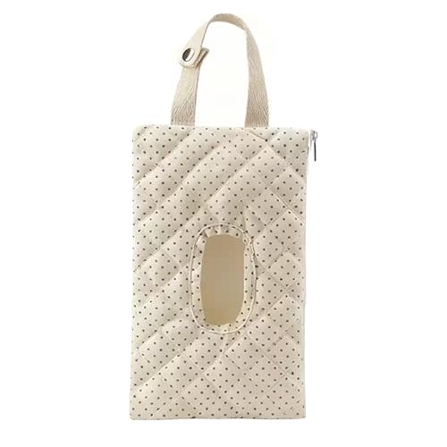 Quilted Baby Wipe Holder Quilted Wipe Pouch Portable Hanging Floral Wet Wipes Bag for Car, Stroller