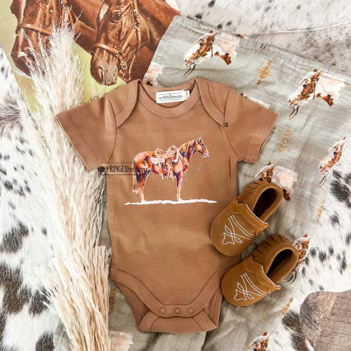 The Good Horse Onesie/Tee(little kid) (Cognac) – theFRINGEDpineapple