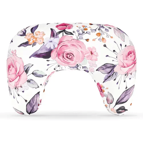 Pea Pod Nursing Pillow Cover, Soft Stretchy Nursing Cover for New-Designed Breastfeeding Pillow, Removable Feeding Slipover for Baby Boy and Girls, Pink Floral Pattern