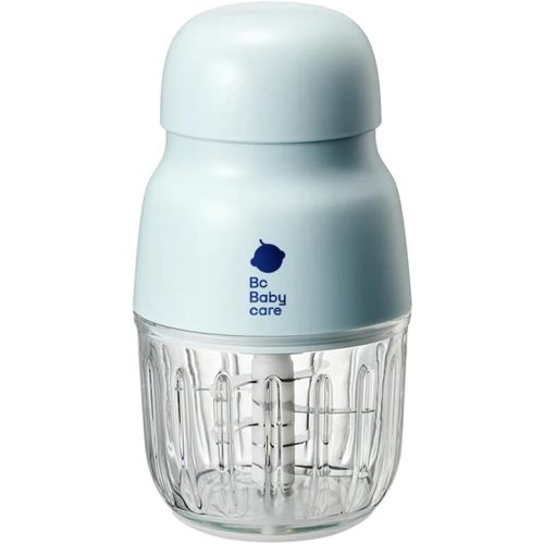 Bc Babycare Baby Food Maker-Glass Baby Puree blender for Fruit, Vegatable & Meat,Mini Food Processor for Potatoes, Grapes & Strawberries,Blue,10oz