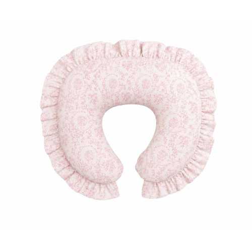 Pink Chinoiserie Ruffle Nursing Pillow Cover