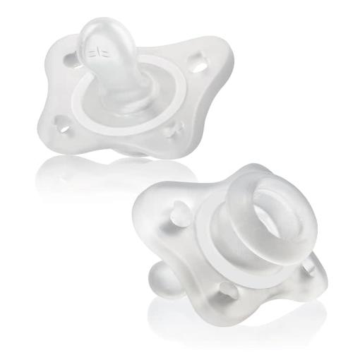 Chicco PhysioForma Mini Orthodontic Pacifier, 0-2m (2-pack) - Clear