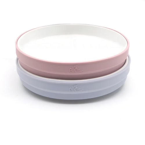 7.8"/20cm Porcelain White Plates with Silicone Sleeves