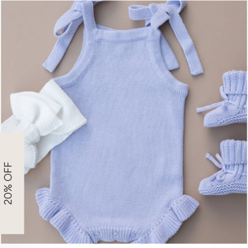 Frill Leg Summer Knit Romper - Lavender