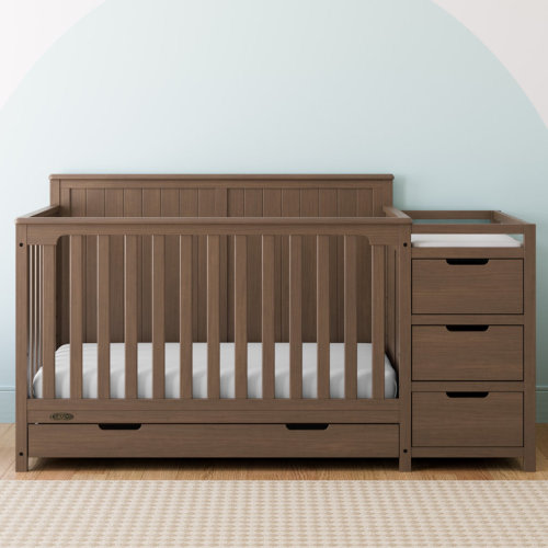 Graco Hadley 5-in-1 Convertible Crib and Changer with Storage & Reviews | Wayfair