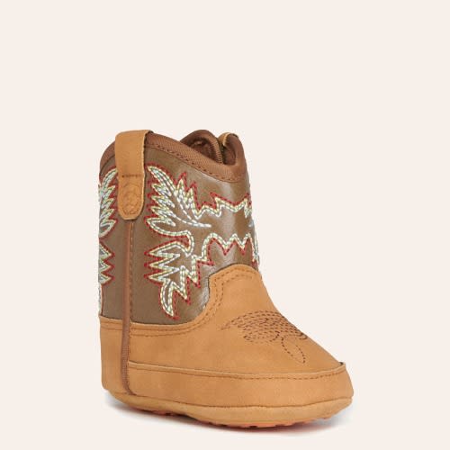 Ariat Infants Lil' Stompers Durango Tan and Chocolate Brown Western Bootie